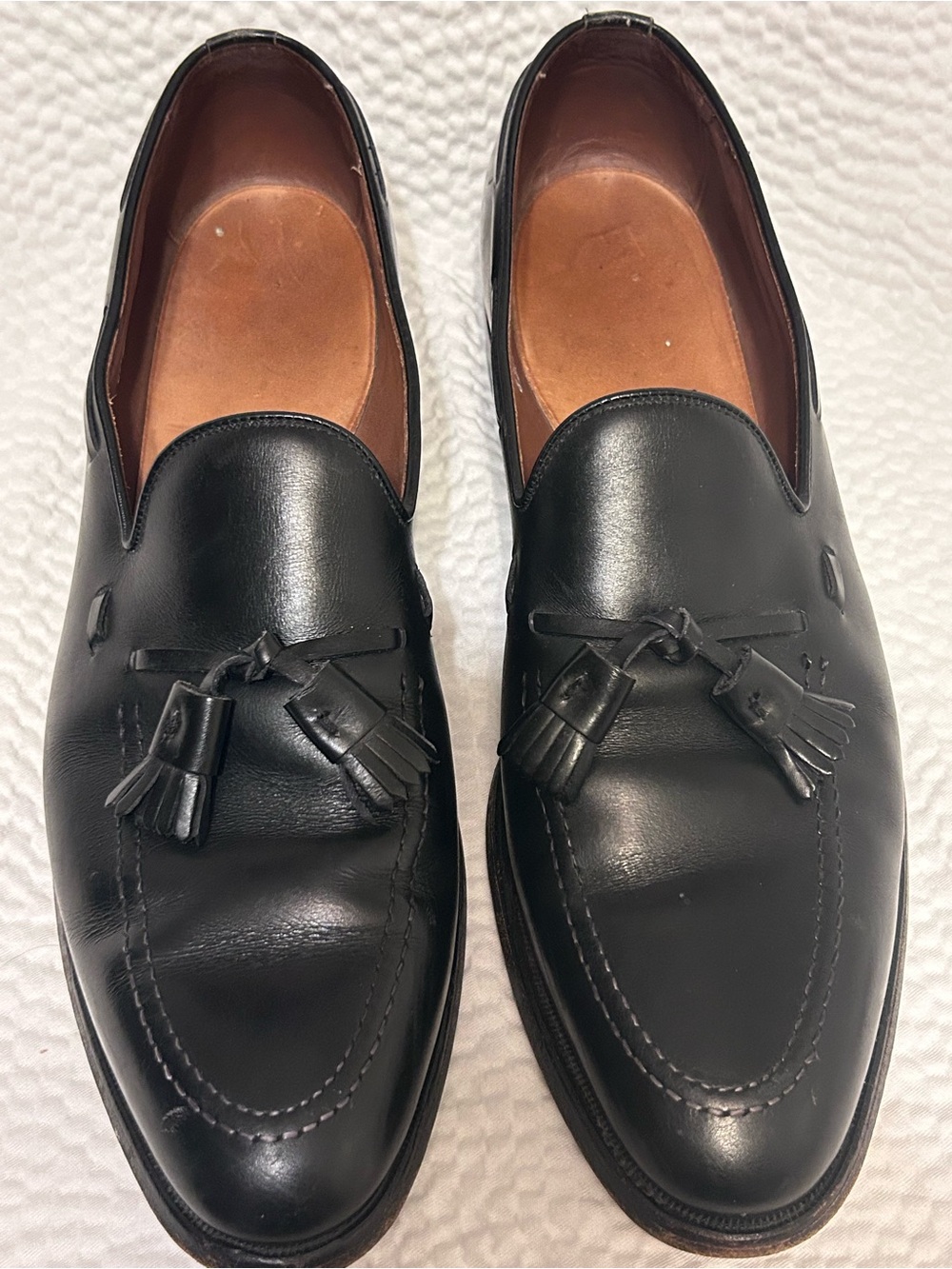 Allen Edmond Classic Black Tassel Loafers for Men